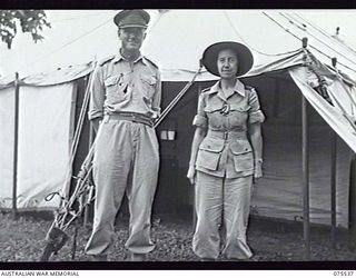 MADANG, NEW GUINEA. 1944-08-25. NX70338 LIEUTENANT COLONEL K. B. NOAD, COMMANDING OFFCER AND SFX1489 MAJOR O. A. KESTEL, MATRON 2/11TH GENERAL HOSPITAL