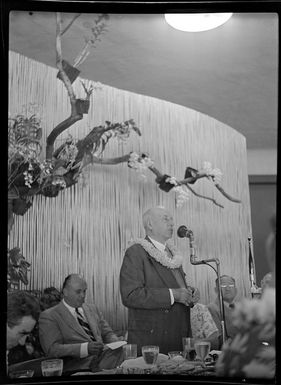 Governor of Hawaii, making a speech