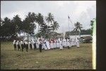 Christian Fellowship Church members with flags and music