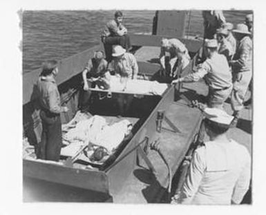 [Injured Soldiers on a Transport Boat]