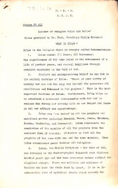 SE223 Systems of religion, belief and value. Lecture notes