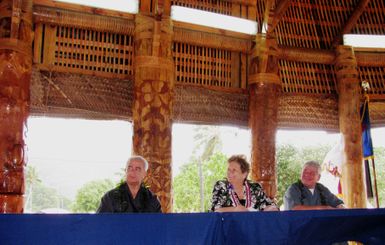 Emergency Planning and Security ^ Tsunami - American Samoa, Sep. 28, 2012 -- Jeff LaDouce, director, NOAA National Weather Service Pacific Region; Nancy Ward, Administrator, FEMA Region IX, and Honorable Togiola T. A. Tulafono, Governor of American Samoa, participate in the Tsunami Ready Ceremony for American Samoa. Photo by Mary Simms