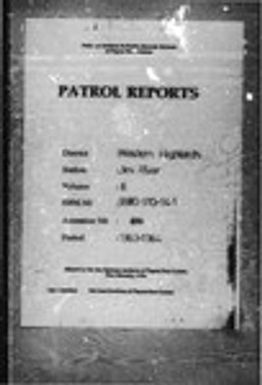 Patrol Reports. Western Highlands District, Jimi River, 1963 - 1964