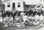 Pupils of the Hermon theological school with their families, Papeete, 1938