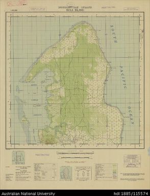 Papua New Guinea, Bougainville Island, Buka Island, 1 Inch series, Sheet 4861, 1945, 1:63 360