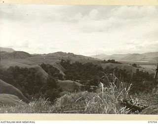 RAMU VALLEY, NEW GUINEA, 1944-02-29. THE FOOTHILLS OF THE FINISTERRE RANGES, KESAWAI. THIS IS AN OPERATIONAL AREA OF THE 2/12TH INFANTRY BATTALION