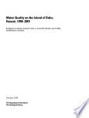 Water quality on the island of Oahu, Hawaii, 1999-2001