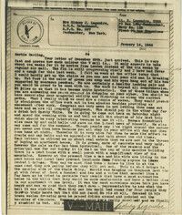Letter from Sidney Jennings Legendre, January 14, 1944
