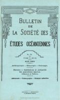 Bulletin de la Société des Études Océaniennes numéro 71