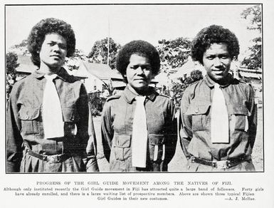 Progress of the Girl Guide movement among the natives of Fiji