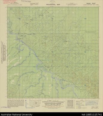 Papua New Guinea, Northeast New Guinea, Ramu East, Provisional map, Sheet B55/5, 1944, 1:63 360