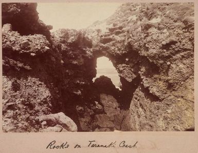 Rocks on Taranaki coast. From the album: Tahiti, Samoa and New Zealand scenes