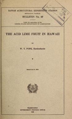 The acid lime fruit in Hawaii
