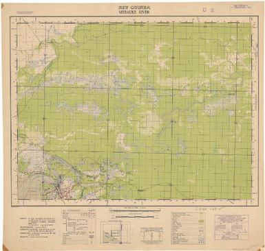 Merauke River / compilation and detail, from air photos by 5 Aust. Fd. Svy. Coy. AIF., Aust. Svy. Corps., Jan. 44 ; reproduction, 6 Aust. Army Topo. Svy. Coy. AIF, Aust. Svy. Corps., Apr. '44