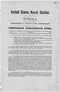 Orndinance Concerning Arms, Order No.11, The Arms Ordinance,1900.