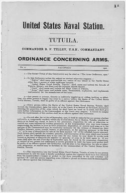 Orndinance Concerning Arms, Order No.11, The Arms Ordinance,1900.