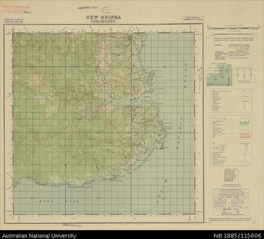 Papua New Guinea, Southern New Guinea, Finschhafen, 1 Inch series, Sheet 393, 1944, 1:63 360