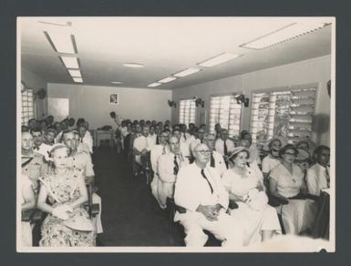 [Invited guests at the official opening of the Public Service Institute, Port Moresby, October, 1954] Papuan Prints Limited, Port Moresby