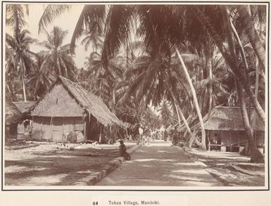 Tukao (Tukou?) Village, Manihiki, 1903