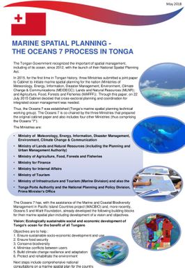 Marine Spatial Planning - The Oceans 7 Process in Tonga