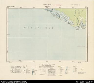 Indonesia, Western New Guinea, Vlakke Hoek, Series: Nederlands-Nieuw-Guinea, Sheet 18-M, 1956, 1:100 000
