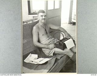 1943-06-26. NORTHERN AUSTRALIA. SGT. R.R. (BOB) NALL, ASSOCIATE EDITOR OF ARMY NEWS. OF ALL AMENITIES PROVIDED FOR TROOPS IN THE FIELD NONE IS APPRECIATED MORE THAN THE ARMY NEWSPAPERS "ARMY NEWS" ..