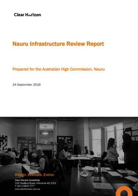 Nauru infrastructure review report.