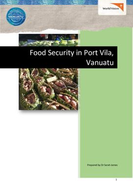 Food Security in Port Vila Vanuatu