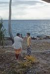 At lagoon shore outside Admin. building: Pelenato Palehau and Judith Huntsman