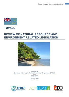 Review of natural resource and environment related legislation : Tuvalu