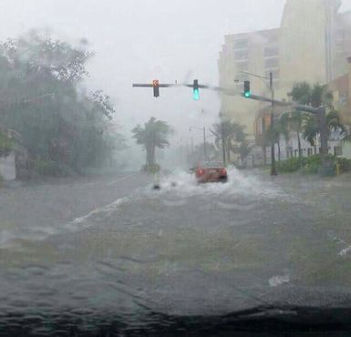 Tropical Storm Halong occurred in Guam from July 28 - 31, 2014. Tropical Storm Halang causes severe floods on major roads. Photo by Samal