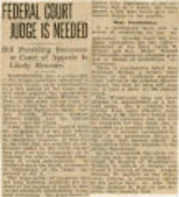 Federal Court Judge Is Needed
