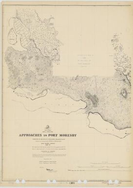 Approaches to Port Moresby : New Guinea, Papua - South Coast / Hydrographic Branch, Royal Australian Navy ; drawn by Lieutenant-Commander M.R. McArthur R.A.N