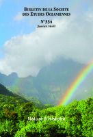 Bulletin de la Société des Études Océaniennes numéro 334