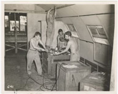 [Servicemen building photography lab, Saipan]