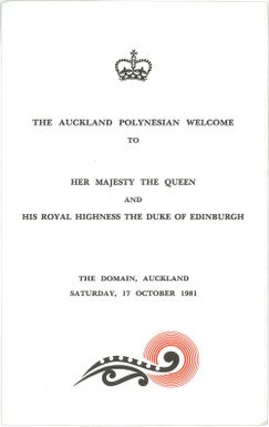 The Auckland Polynesian welcome to Her Majesty the Queen and His Royal Highness the Duke of Edinburgh, 17 October, 1981