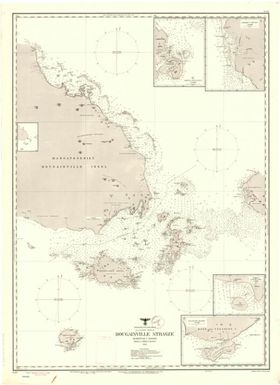 [German nautical charts of German New Guinea, Micronesia, Samoa and Kiautschou]: Sudlicher Stiller Ozean. Salomon Inseln. Bougainville Strasze. (Sheet 394)