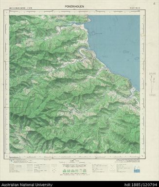 New Caledonia, Ponerihouen, Sheet SF-58-X-1b, 1:50 000