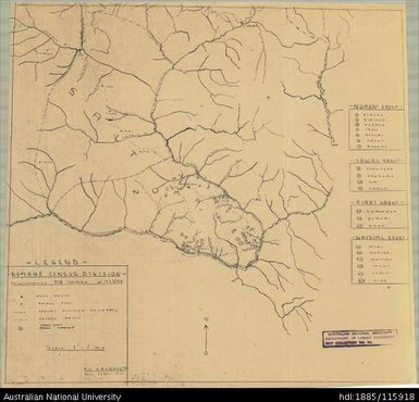 Papua New Guinea, Simbu (Chimbu), Nomane Census Division, 1958, 1:126 720