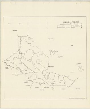 P.N.G. sub-provincial boundaries (Sheet Madang province)