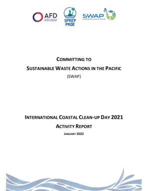Committing to Sustainable Waste Actions in the Pacific (SWAP) - International Coastal Clean-up day 2021 activity report January 2022