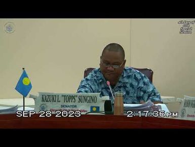 Palau National Congress | 11th OEK, The Senate 4th Day of 11th Special Session