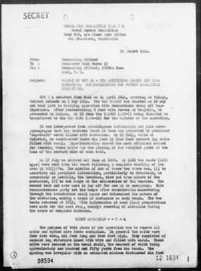 UNDERWATER DEMOLITION TEAM 4 - Rep of Reconnaissance & Demolition Ops in the Invasion of Guam Is, Marianas, 7/17-23/44 Including Recommendations for Future Demolition Ops