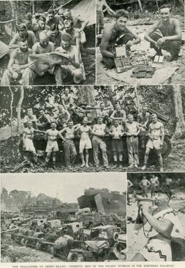 New Zealanders on Green Island: cheerful men of the Pacific Division in the Northern Solomons