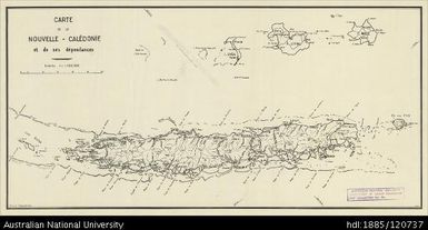 New Caledonia, Carte de la Nouvelle-Caledonie et de ses dependances, 1957, 1:1 000 000