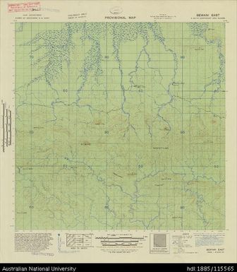 Papua New Guinea, Northeast New Guinea, Bewani East, Provisional map, Sheet A54/15, 1943, 1:63 360