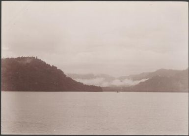 Wet weather over Paraso Bay, Vella Lavella, Solomon Islands, 1906 / J.W. Beattie