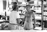 Lauren R. Donaldson (left) and Arthur D. Welander in discussion at the Eniwetok Marine Biological Laboratory, summer 1964