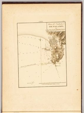 Plano del fondeadero de Palamós.