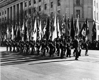 Massed colors of the Forty-eight states in inaugural parade